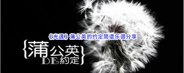 《光遇》蒲公英的约定简谱乐谱分享