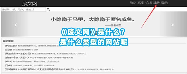 《废文网》是什么？是什么类型的网站呢